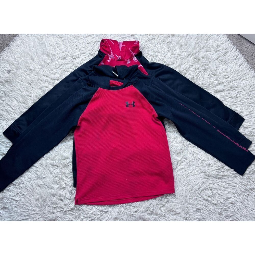 3 piece boys hoodie & thermal long sleeve bundle size L Nike & Under Armour